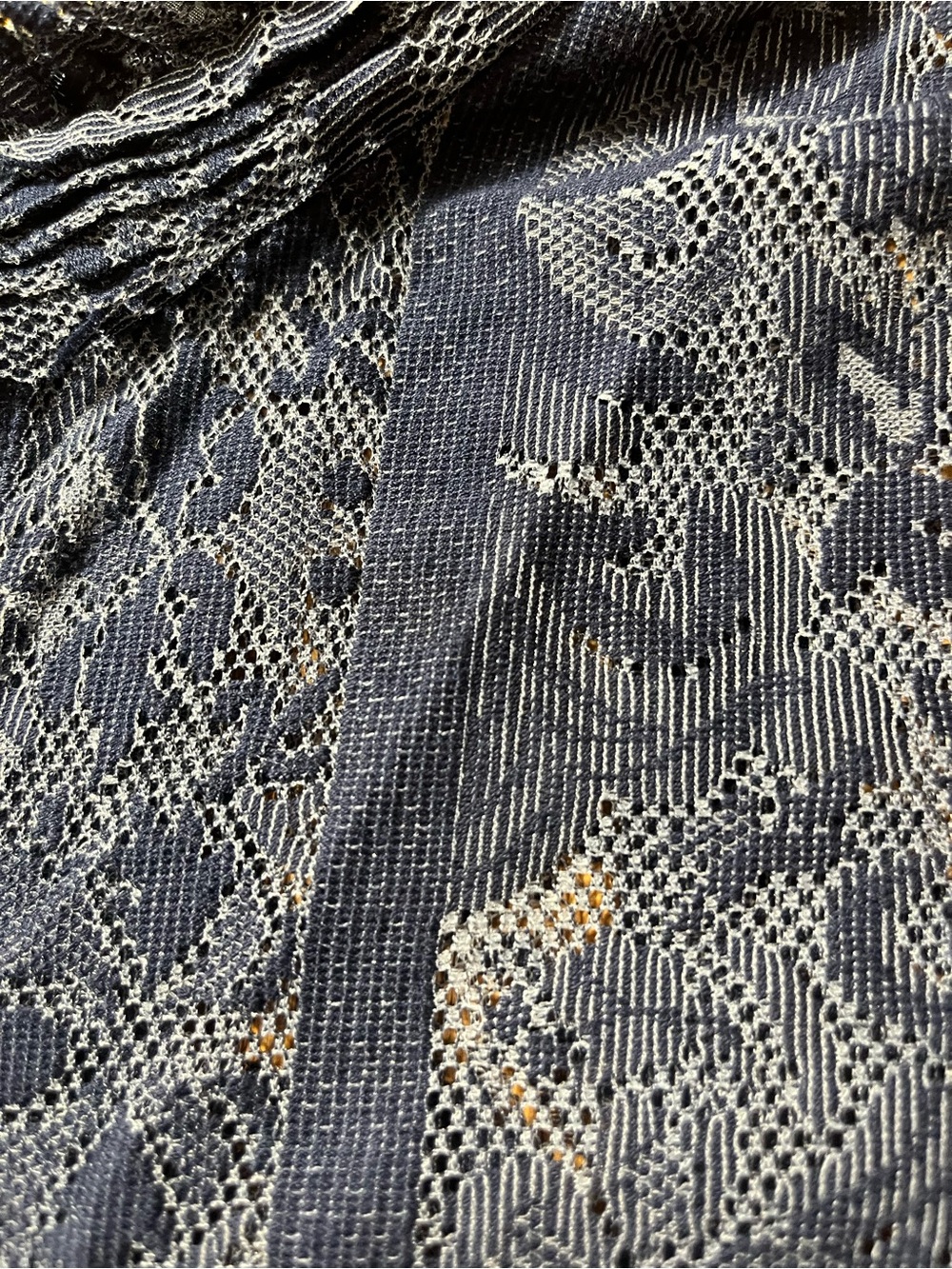 Kobi Halperin Navy Patterned Ruffled Collar Jacket - Picture 4 of 5